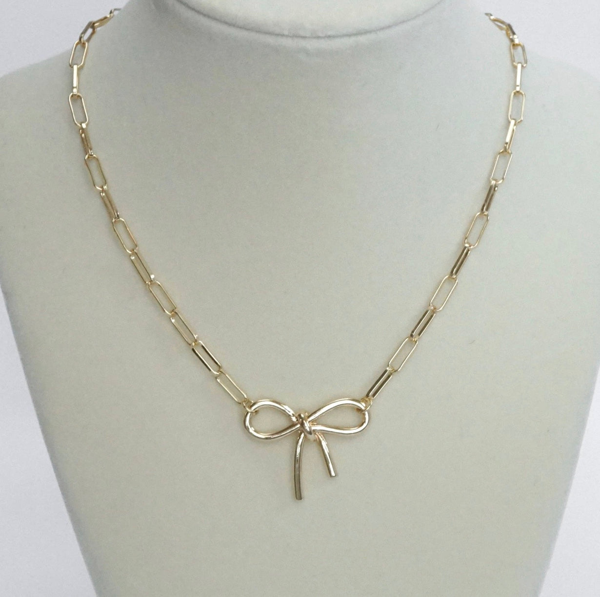 Bow Paperclip Necklace