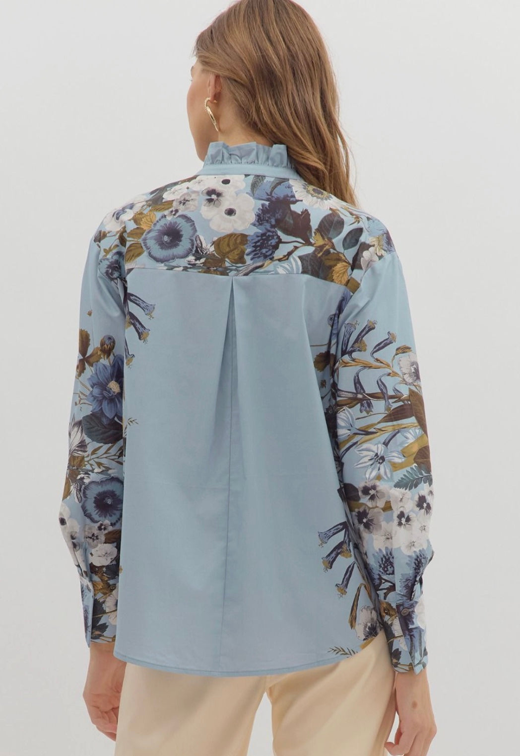 Floral Print LongSleeve Blouse