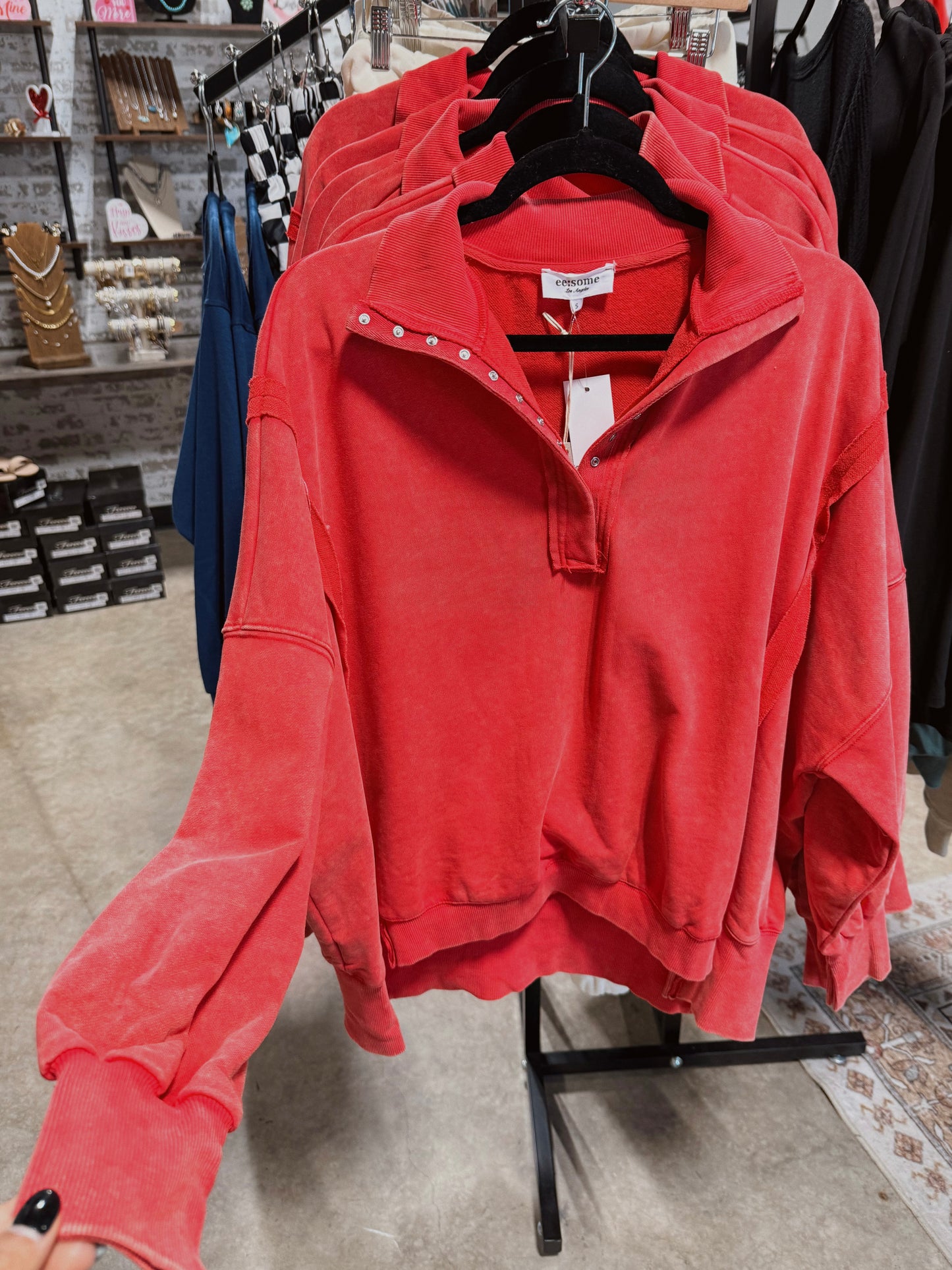 Washed Long Sleeve Pullover