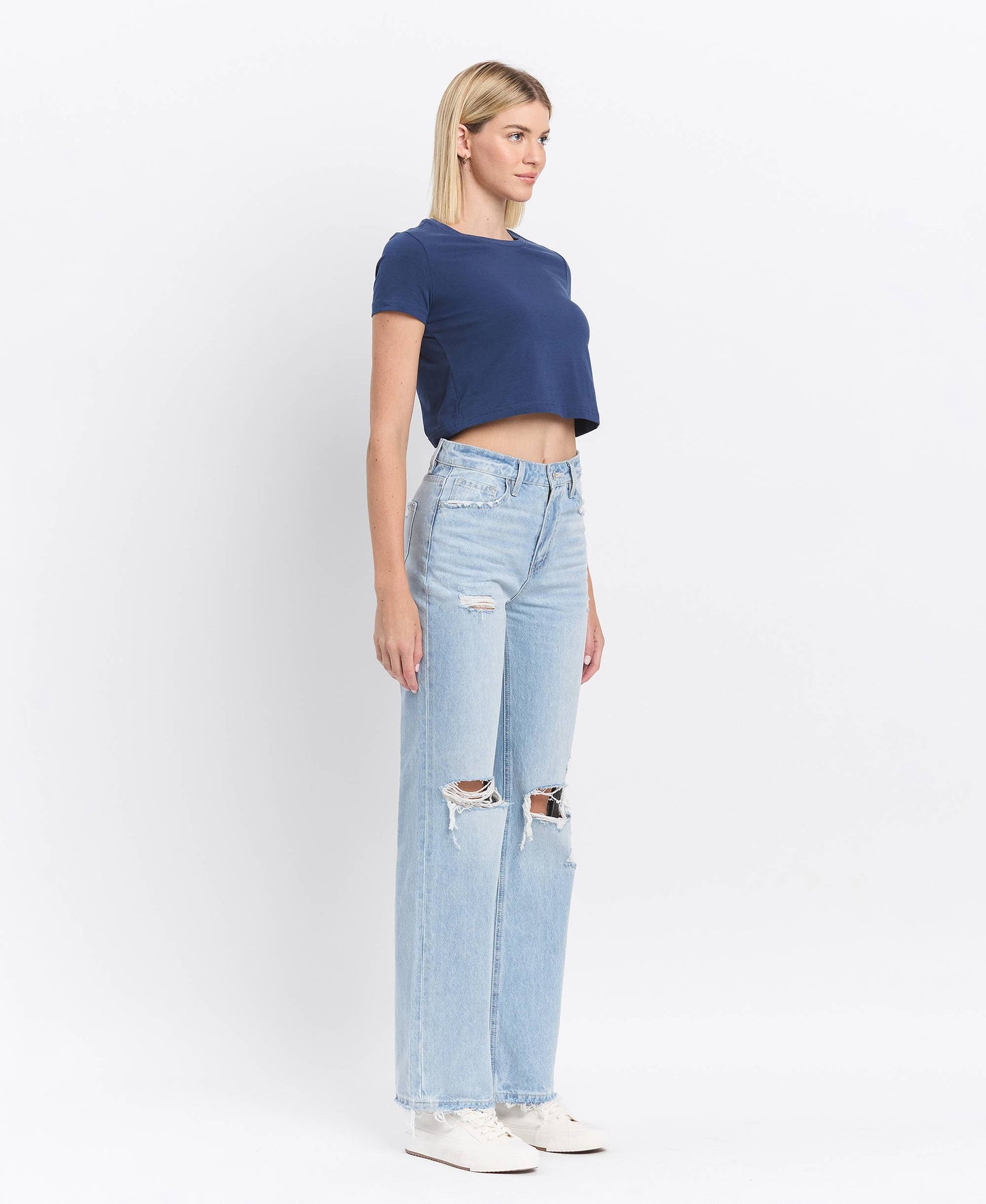 VERVET 90'S VINTAGE SUPER HIGH RISE FLARE JEANS