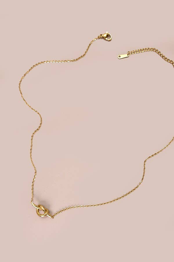 TITANIUM STEEL NON-TARNISH KNOTTED NECKLACE