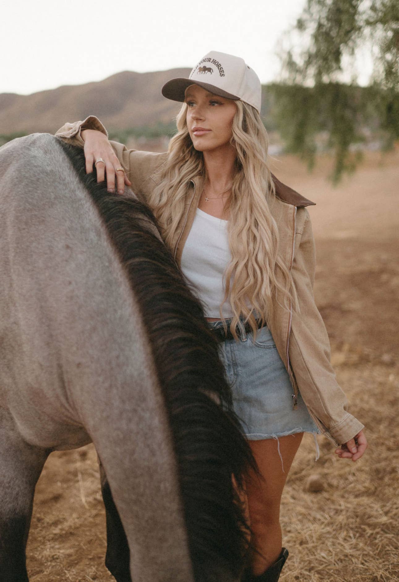 Hold Your Horses hat trucker hat western hat