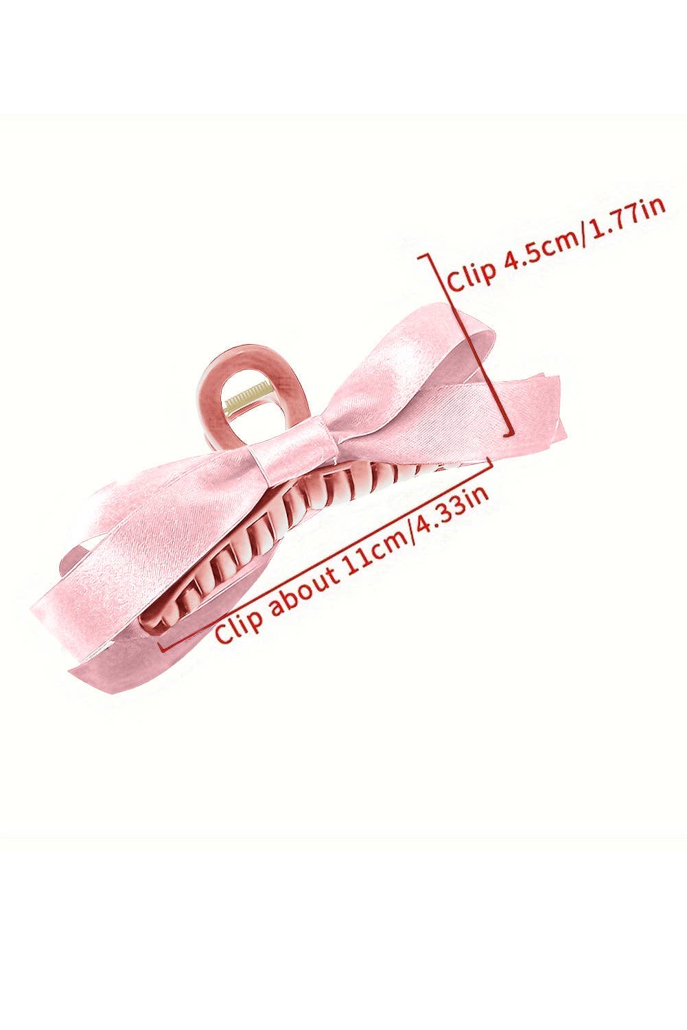 Black Bow Decor Large Hair Claw Clip: Black / Plastic / ONE SIZE