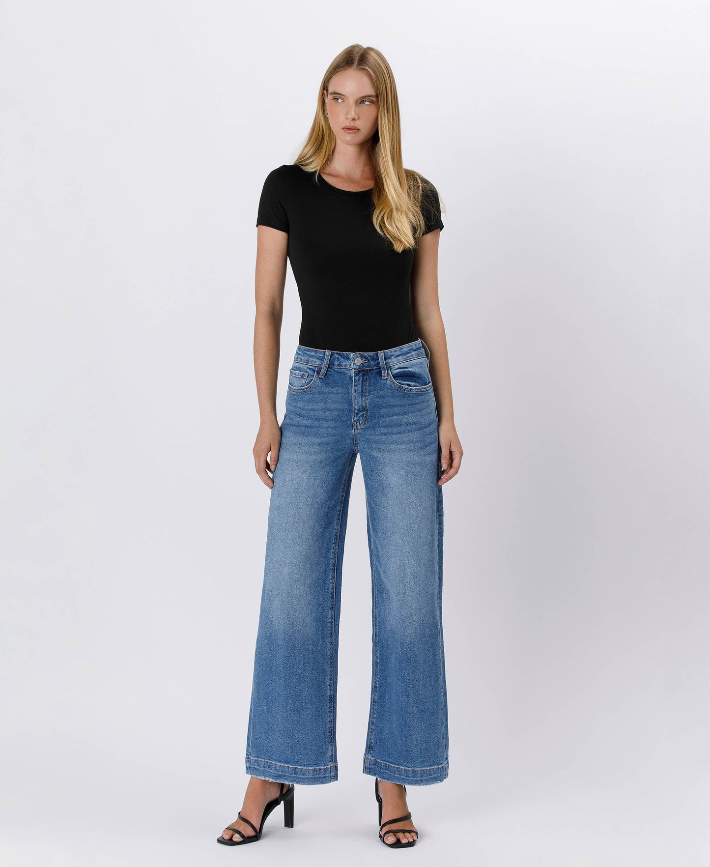 VERVET HIGH RISE TROUSER WIDE JEANS