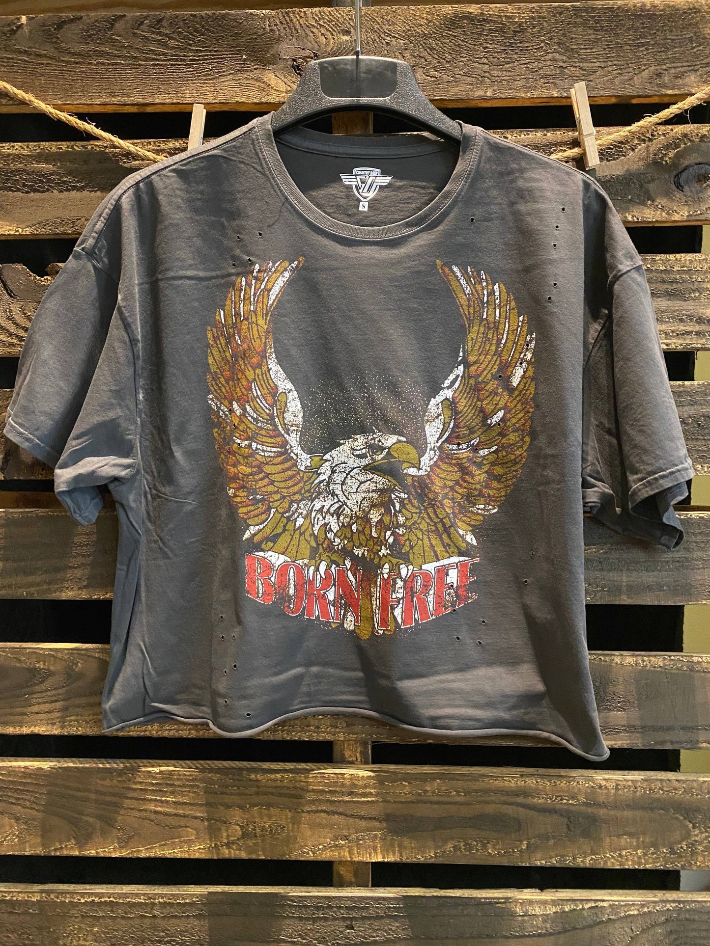 Born Free OVERSIZED 90's vibe Cropped T- shirt