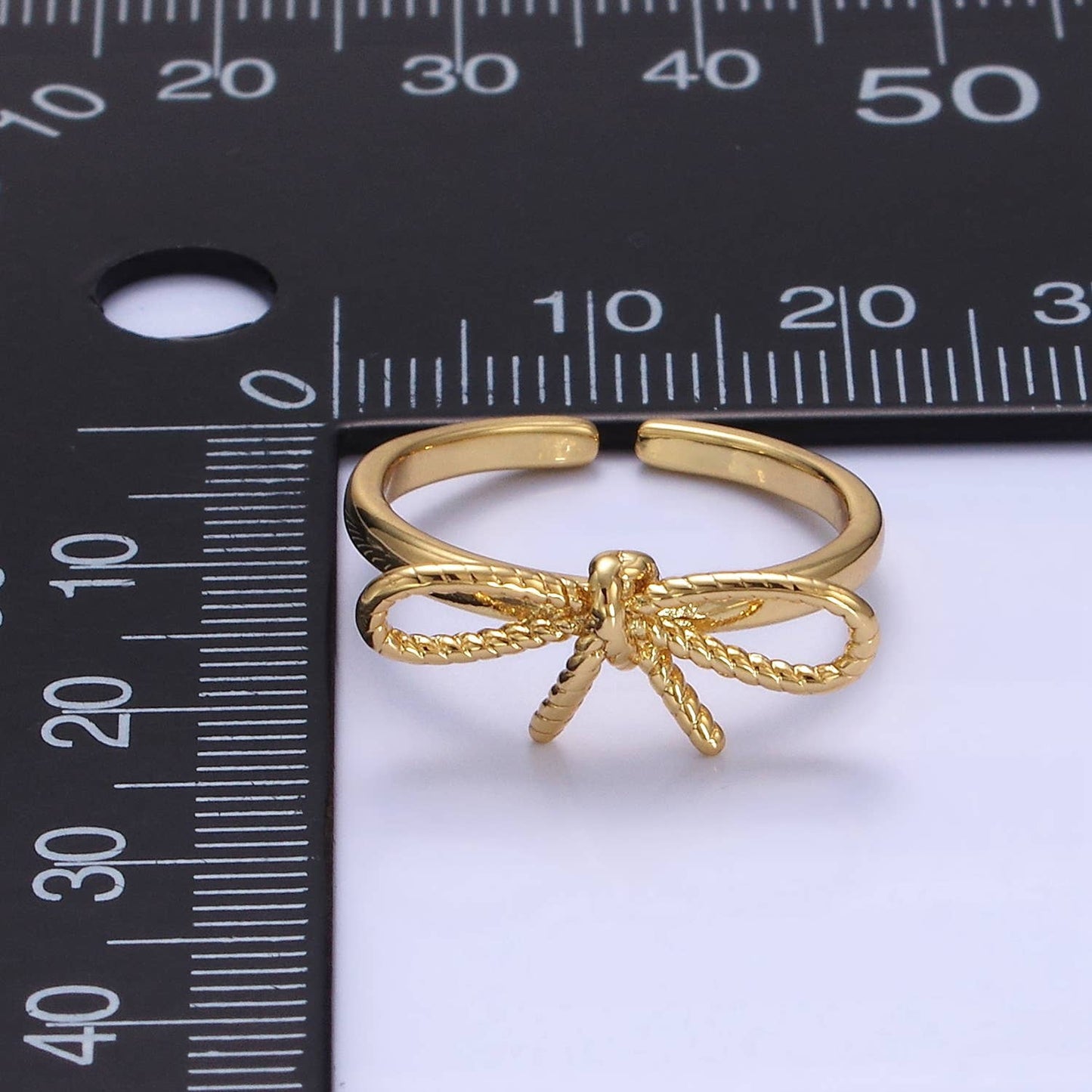 14K Gold Filled Rope Ribbon RingGold