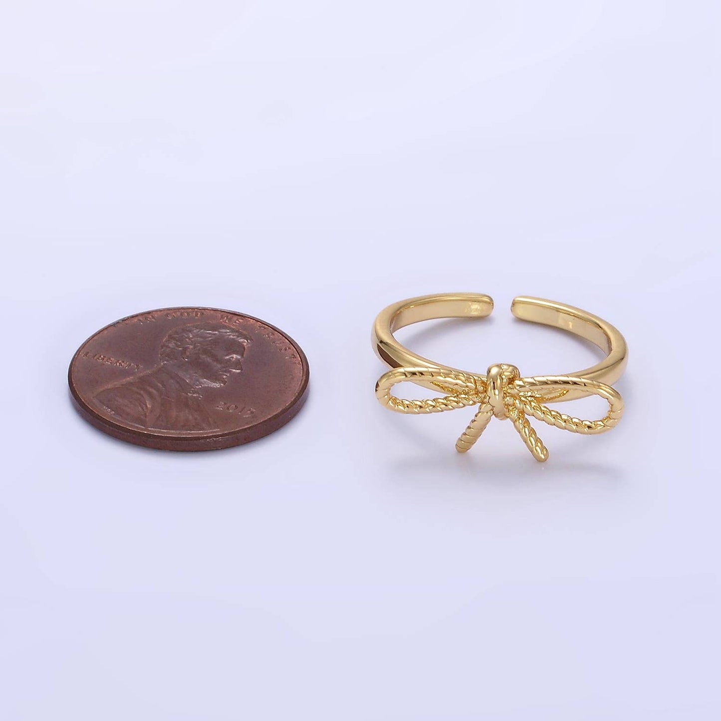 14K Gold Filled Rope Ribbon RingGold