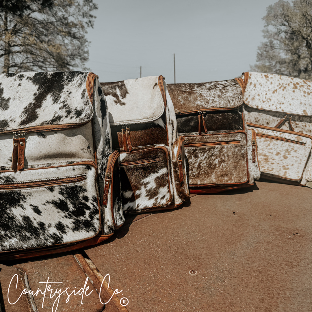 Boulder Cowhide Backpack Laptop Bag, travel bag