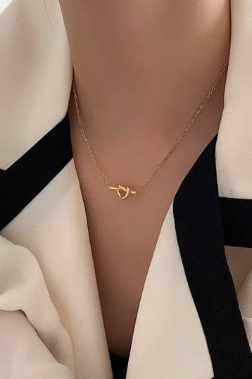 TITANIUM STEEL NON-TARNISH KNOTTED NECKLACE
