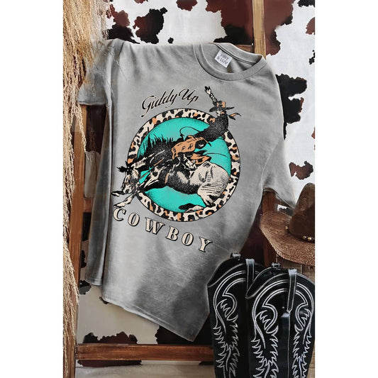 GIDDY UP COWBOY MINERAL GRAPHIC TEE