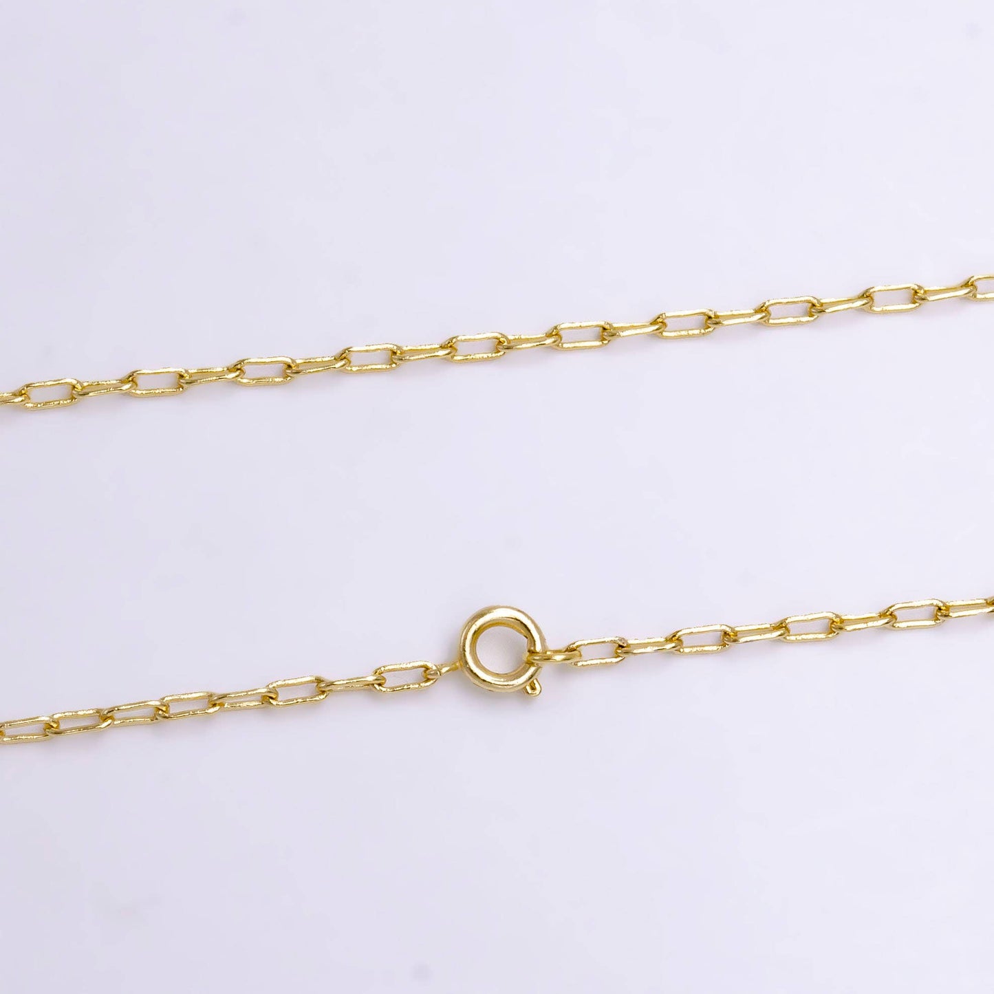 14K Gold Filled Paper Clip Chain Necklace 17.8 inch Chain Mi