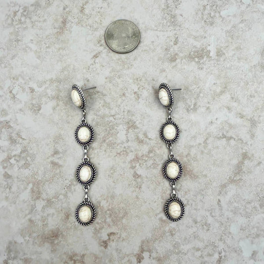 4-Tier Stone Dangle Earring