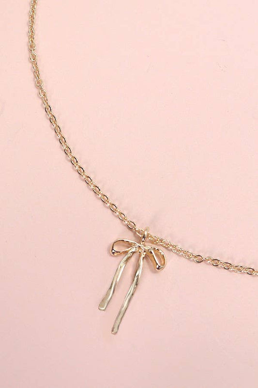 AUTHENTIC LONG BOW RIBBON NECKLACE