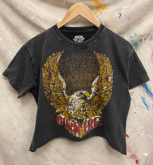 Born Free OVERSIZED 90's vibe Cropped T- shirt