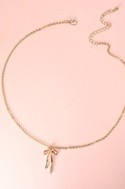 AUTHENTIC LONG BOW RIBBON NECKLACE