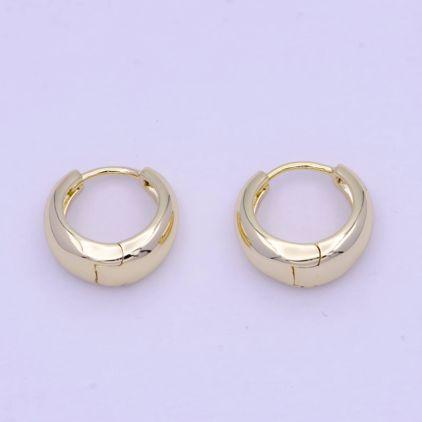 14K Gold Filled Hypoallergenic Huggie Minimalist Hoop Earrings T-135