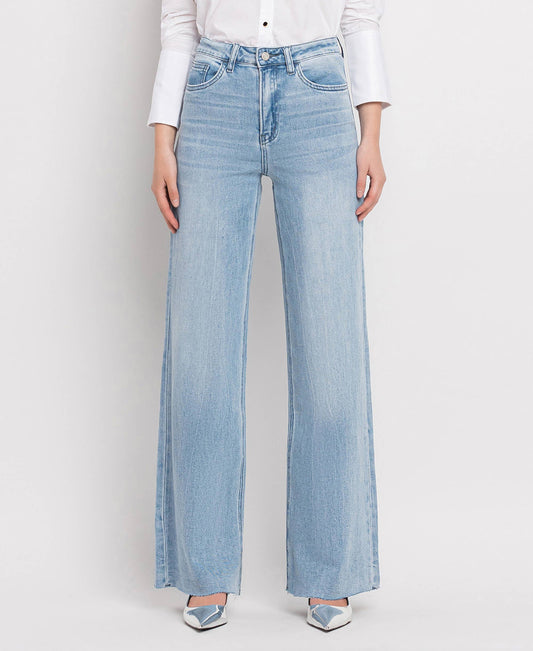 VERVET SUPER HIGH RISE WIDE LEG JEANS
