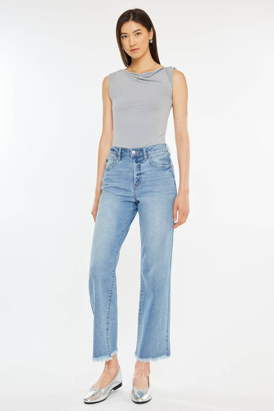 KanCan High Rise Frayed Hem Jeans