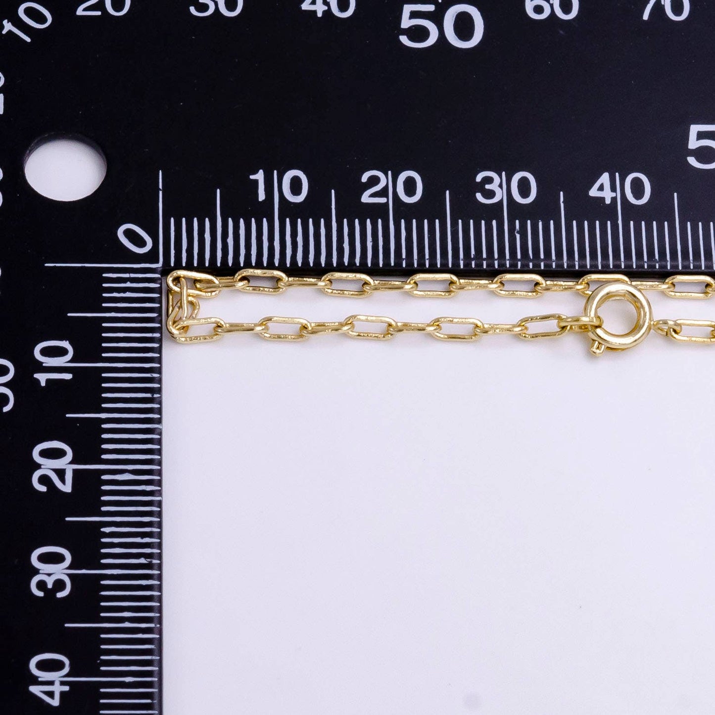 14K Gold Filled Paper Clip Chain Necklace 17.8 inch Chain Mi