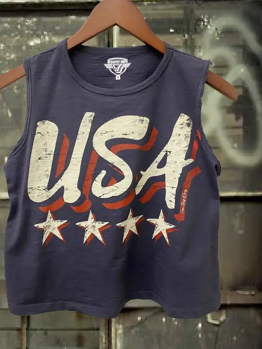 Vintage Black USA Muscle Tee
