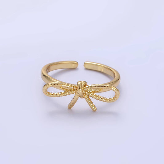 14K Gold Filled Rope Ribbon RingGold