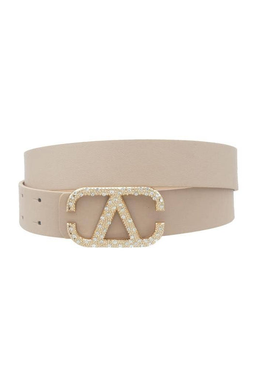 RS PAVE INVERTED V BUCKLE BELT