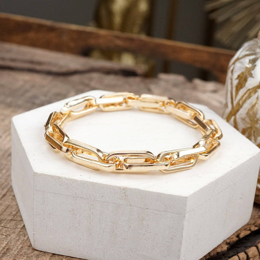 Chain Reaction – Chunky Stretchy Paperclip Bracelet