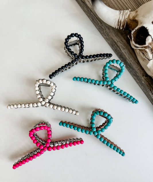 Large Western Metal Banana Hair Clip Claw