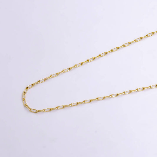 14K Gold Filled Paper Clip Chain Necklace 17.8 inch Chain Mi