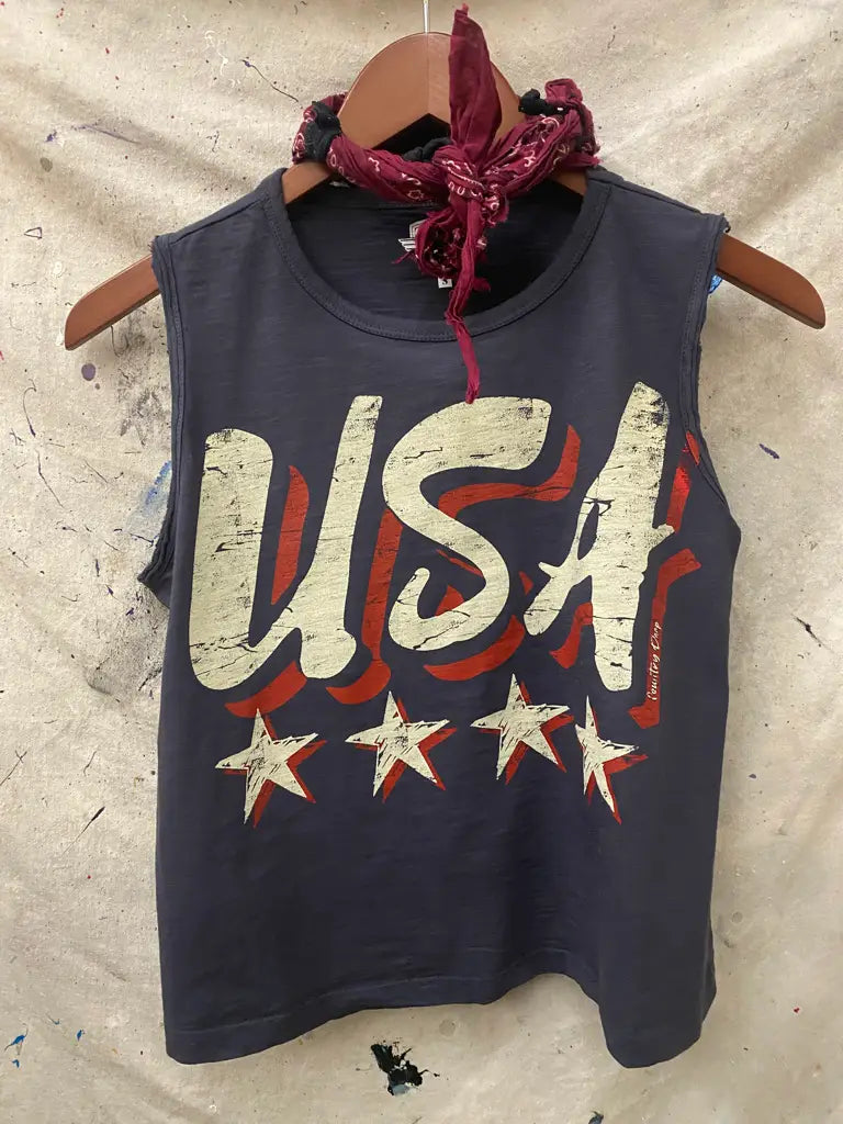 Vintage Black USA Muscle Tee