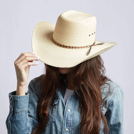 Straw Palm Cowboy Hat - Style Roper