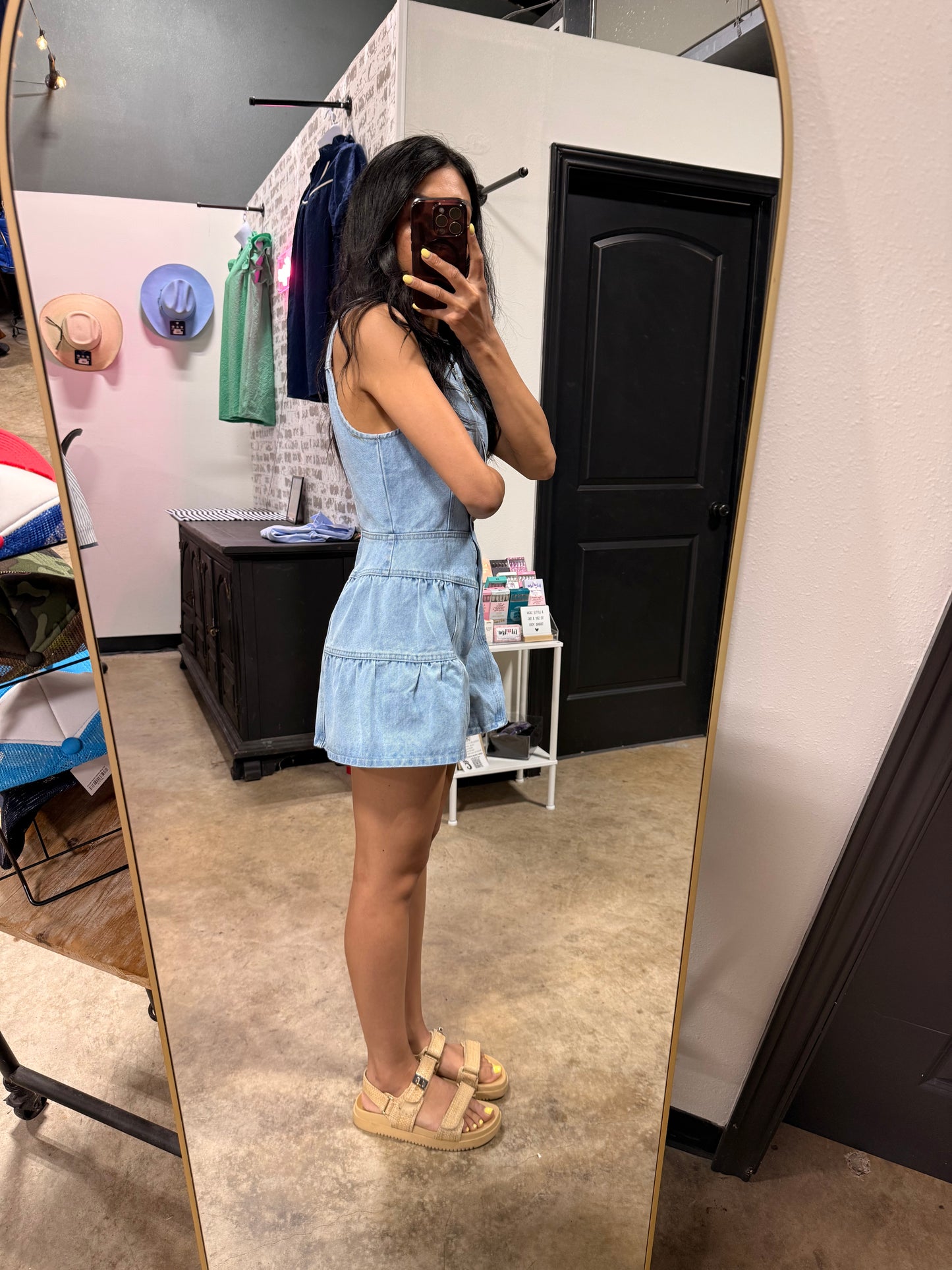 Sweet Escape Denim Romper