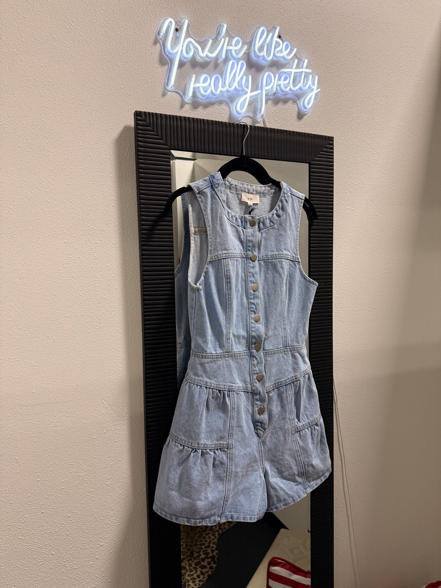 Sweet Escape Denim Romper
