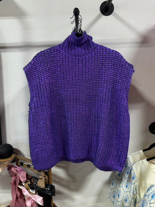 Metalic Purple Sweater