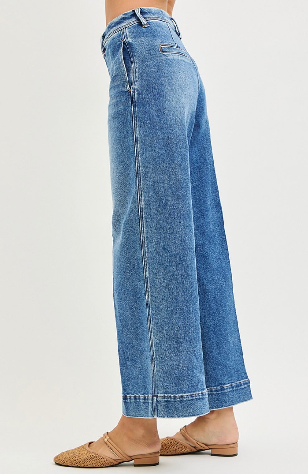 Slouchy Ankle Wide Jeans