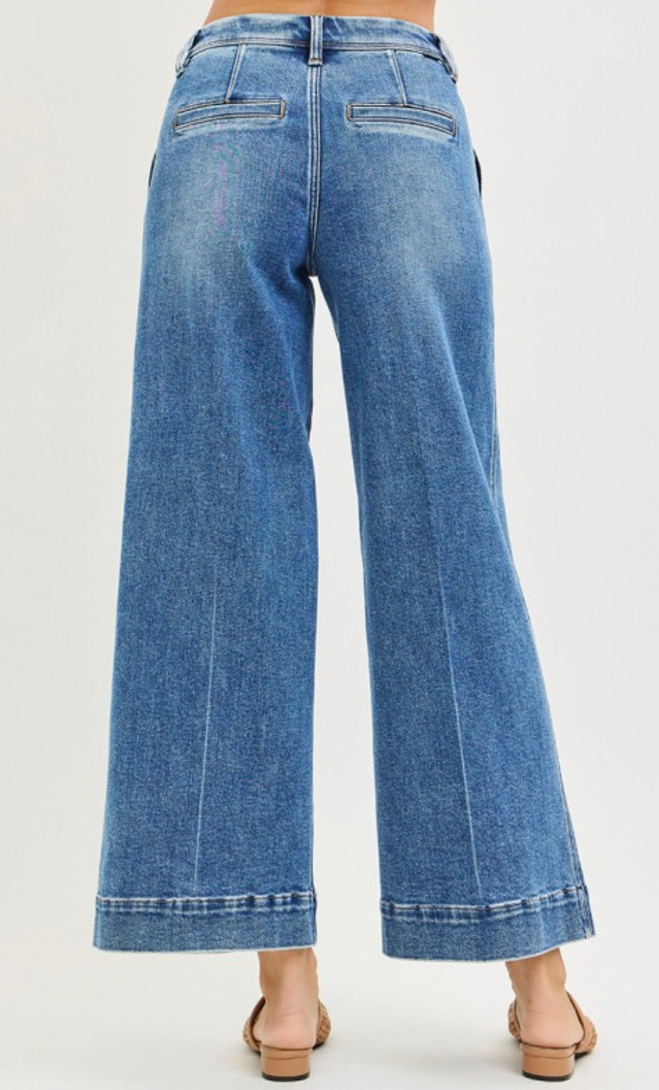 Slouchy Ankle Wide Jeans