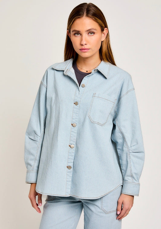 Le Lis Oversized Denim Shacket