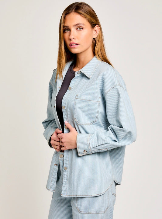 Le Lis Oversized Denim Shacket