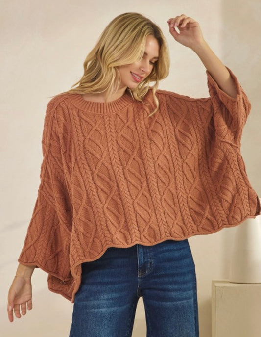 Flowy Cable Knit Top