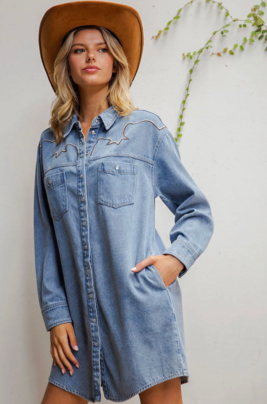 Western Denim Dress