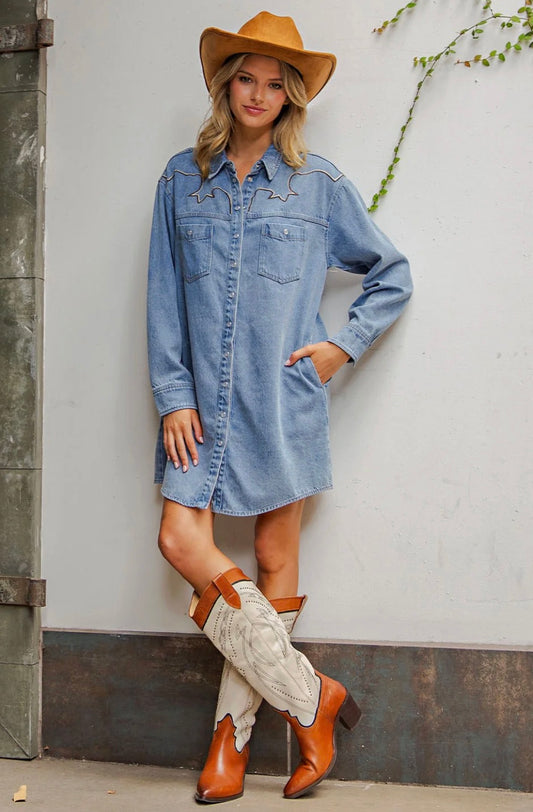 Western Denim Dress
