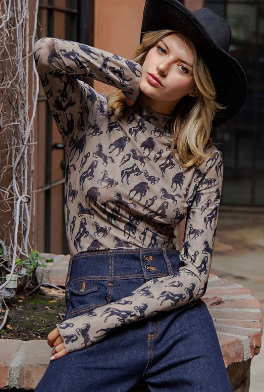 Western Mesh Long Sleeve