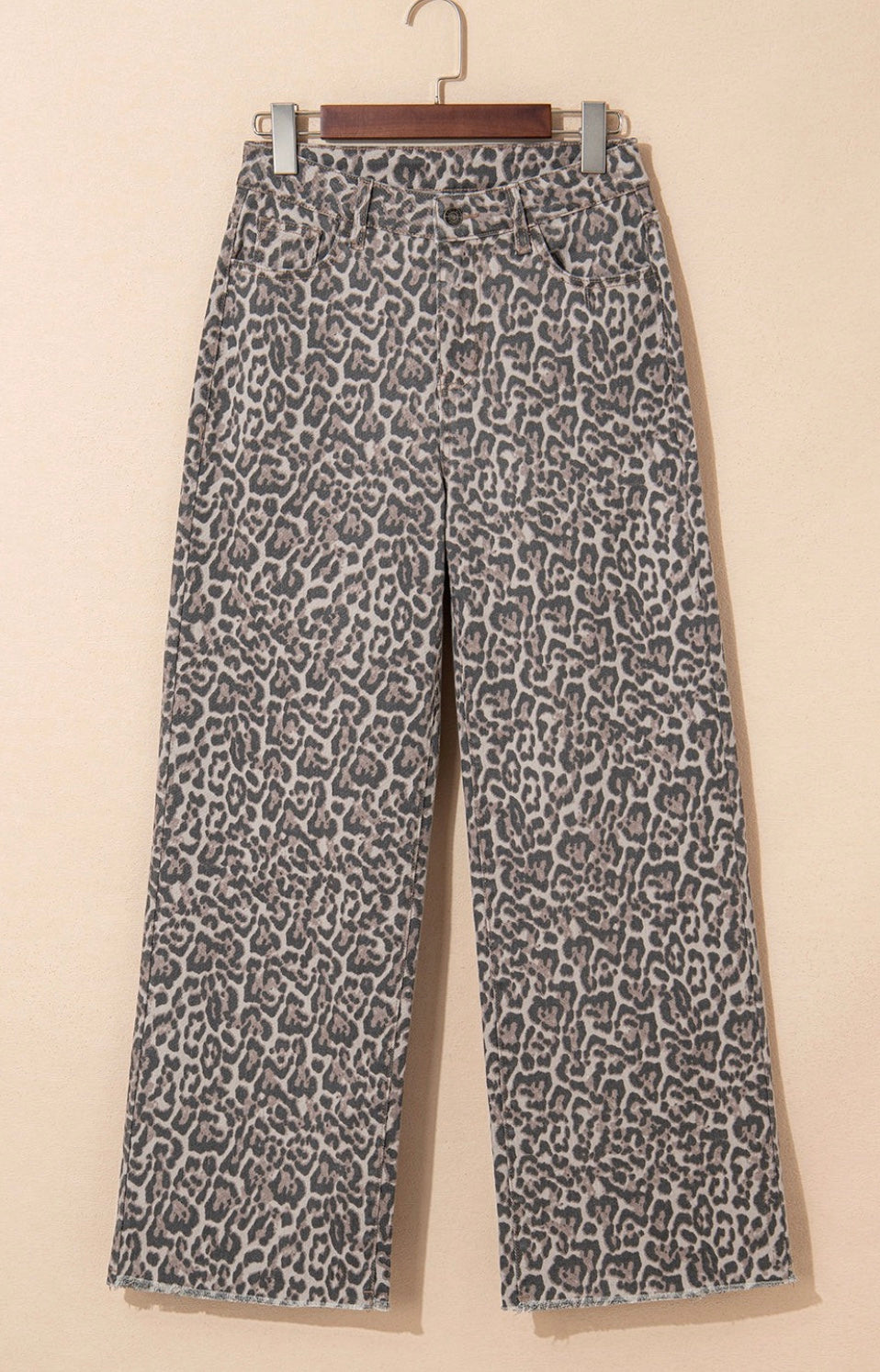 Cheetah Print Denim Pants