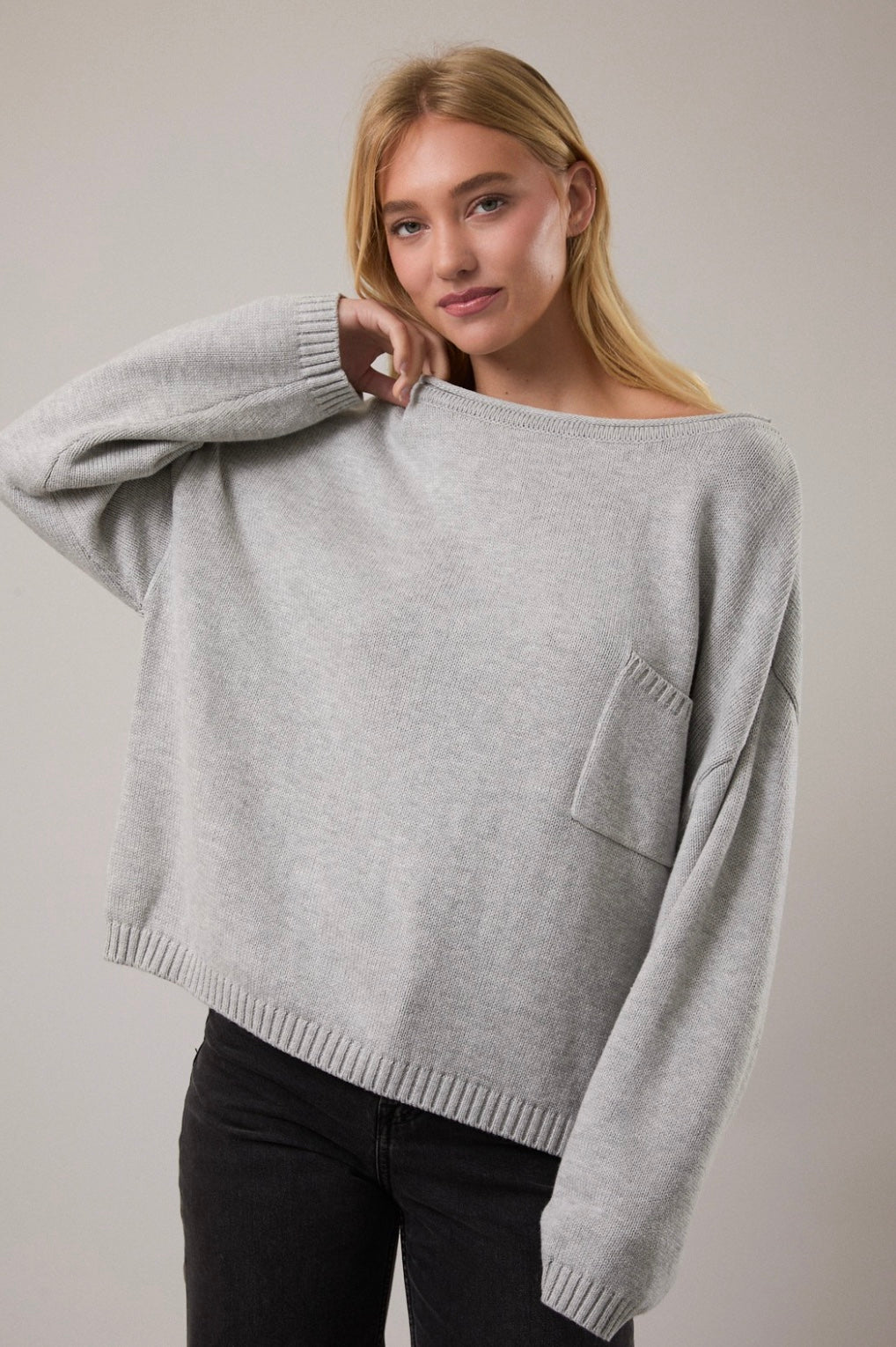 Oversized Wide Neck Sweater
