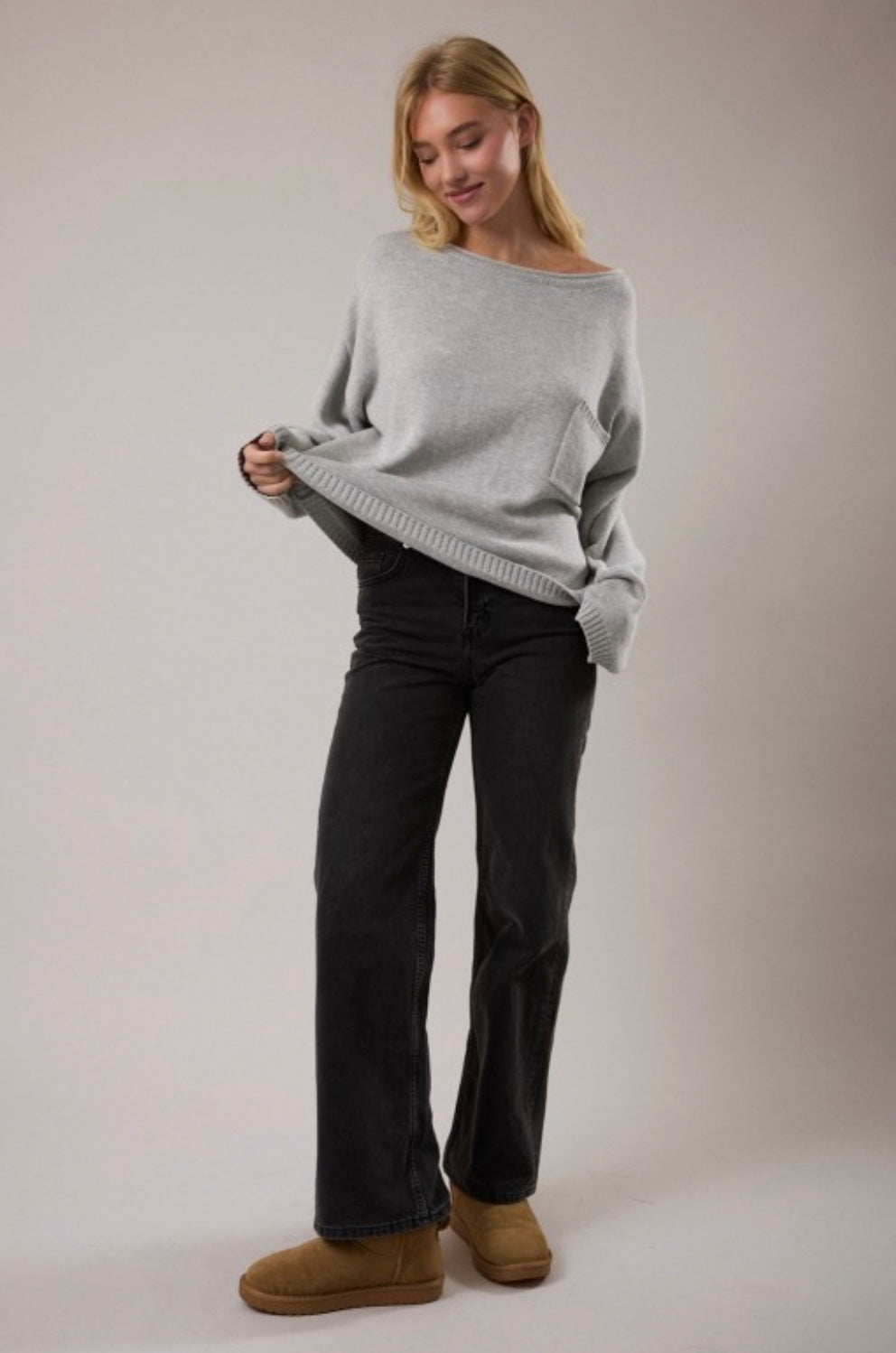 Oversized Wide Neck Sweater
