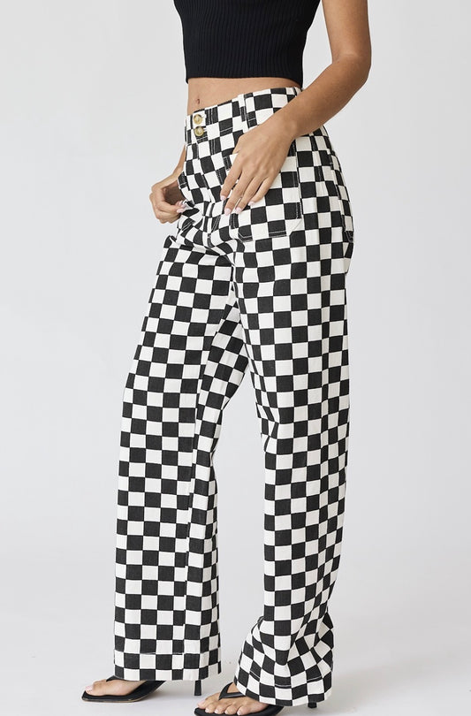 Demi Checkered Bottoms