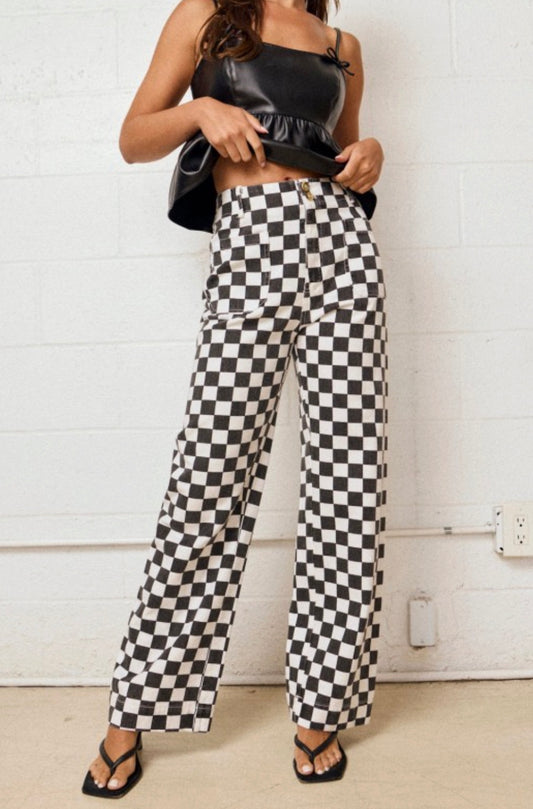 Demi Checkered Bottoms