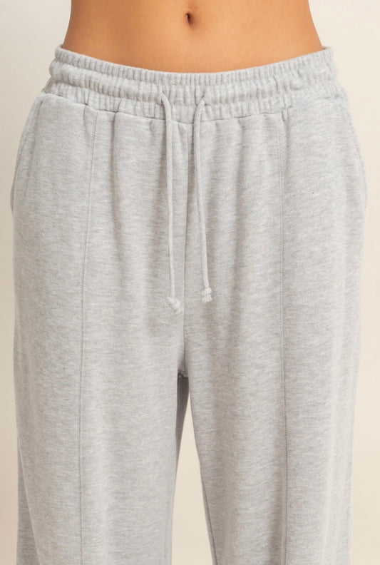 Burnout French Terry Wide-leg Pants