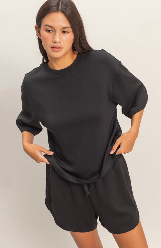 Scuba Short Sleeve Boxy Top