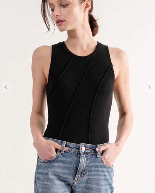 W&M black tank bodysuit